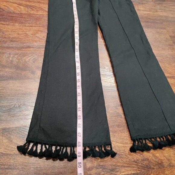 Stone Cold Fox Black Naples Linen Tassel Hem Strapless Jumpsuit Women's Size XS - Picture 10 of 10